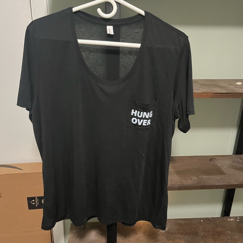 Hung over tee